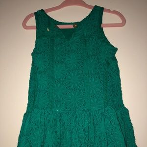 Green lace pattern 18 months girl dress